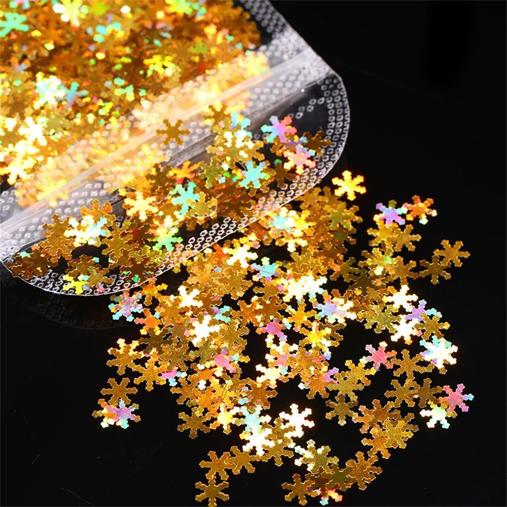 Preva 1tas Paku Sequin Sparkly 3D Flakes Slice Nail Glitter Warna Campur Hologram