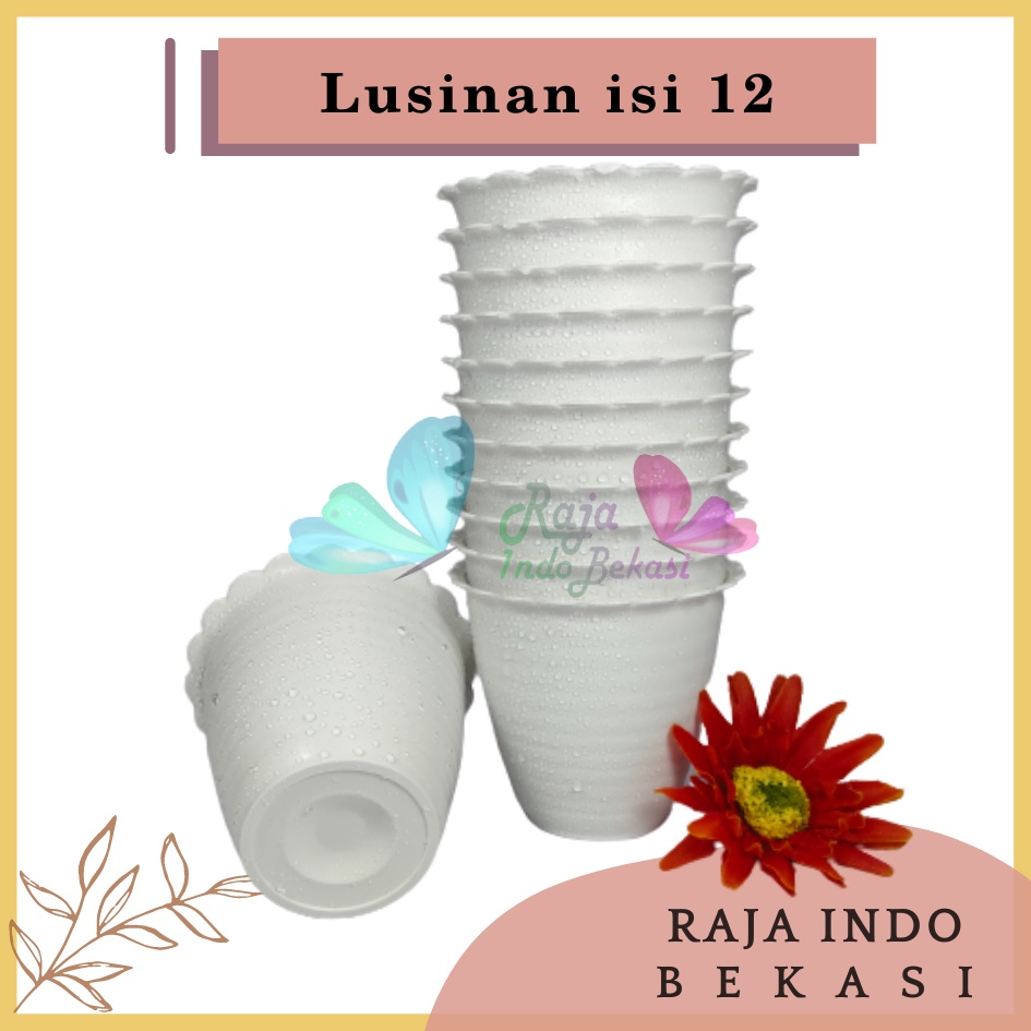 Lusinan Pot Tawon 7 Putih 7.5 Cm By Garden Of Love Pot Bunga Plastik Mini Lucu Vas Bunga Kaktus Kecil