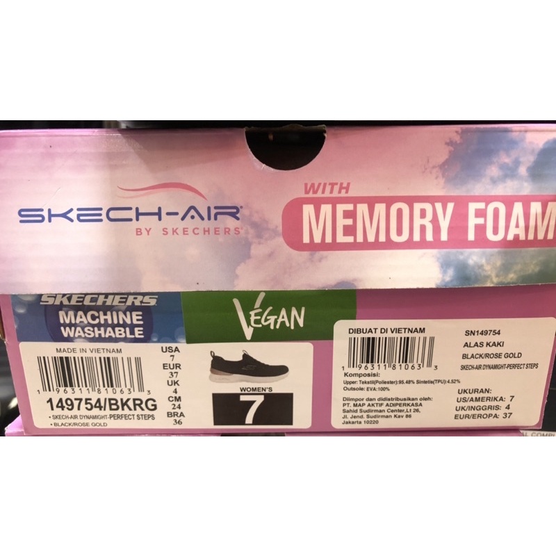 SEPATU SKECHERS WANITA SKECHERS AIR WOMEN MEMORY FOAM ORIGINAL