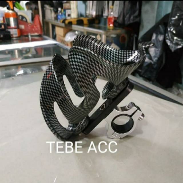 Holder Tempat botol minum carbon Honda Adv Pcx CBR Beat street stang telanjang