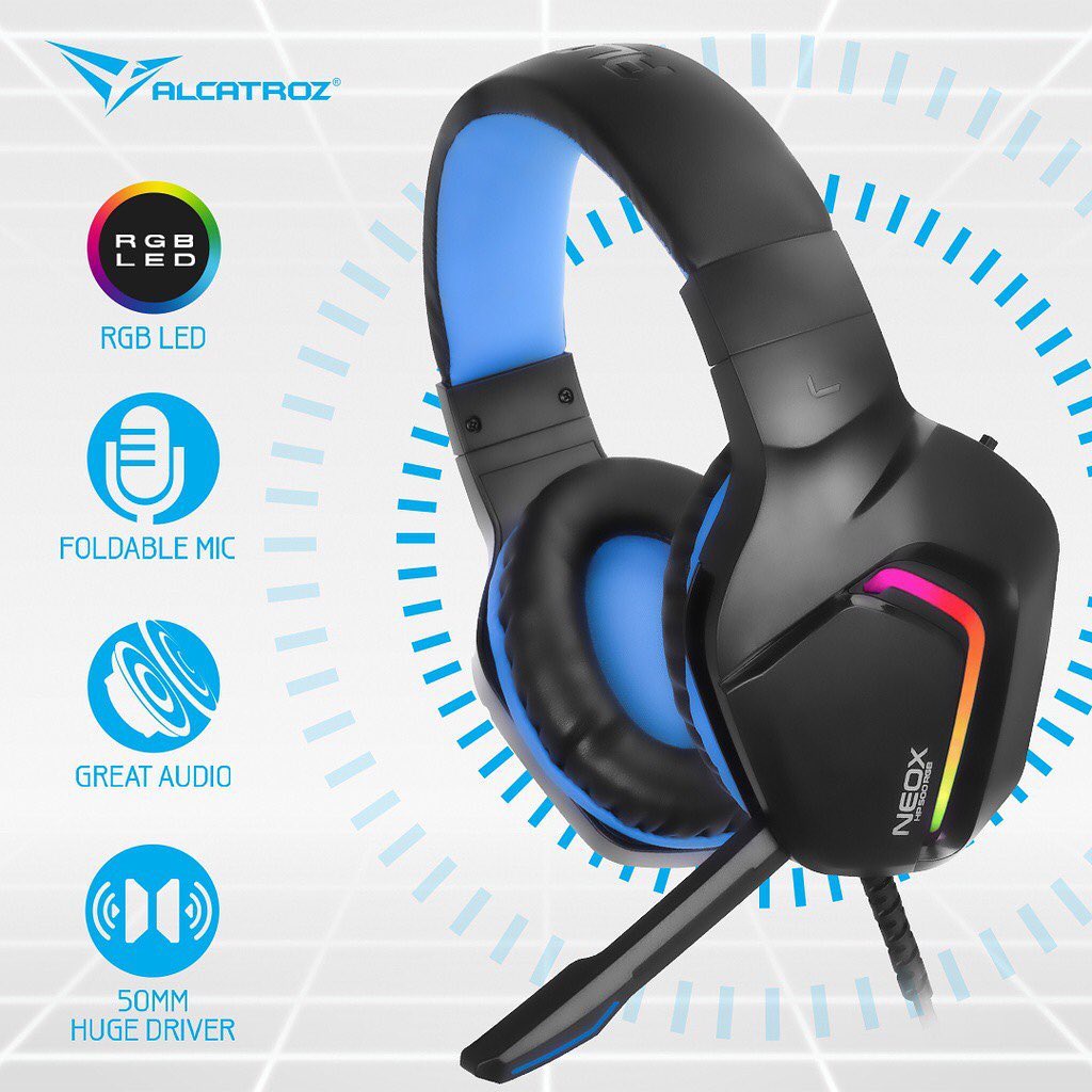 Alcatroz Neox HP500 RGB with Foldable Microphone - Gaming Headset