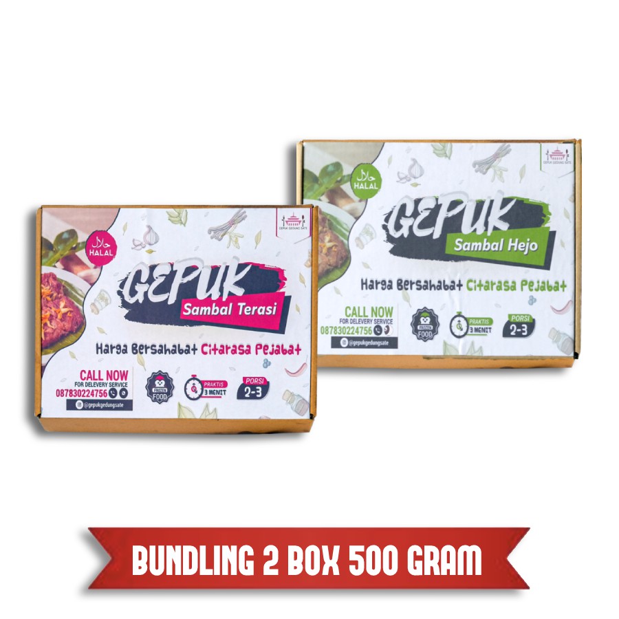 

Bundling 2 Box GEPUK SAPI Gepuk Gedung Sate 500gr (SIAP SANTAP)