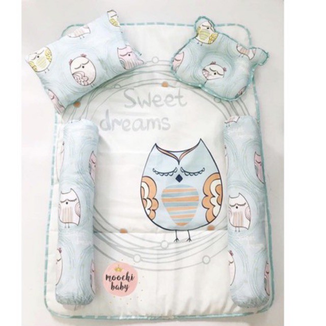 moochi baby bedcovet set baby bayi owl