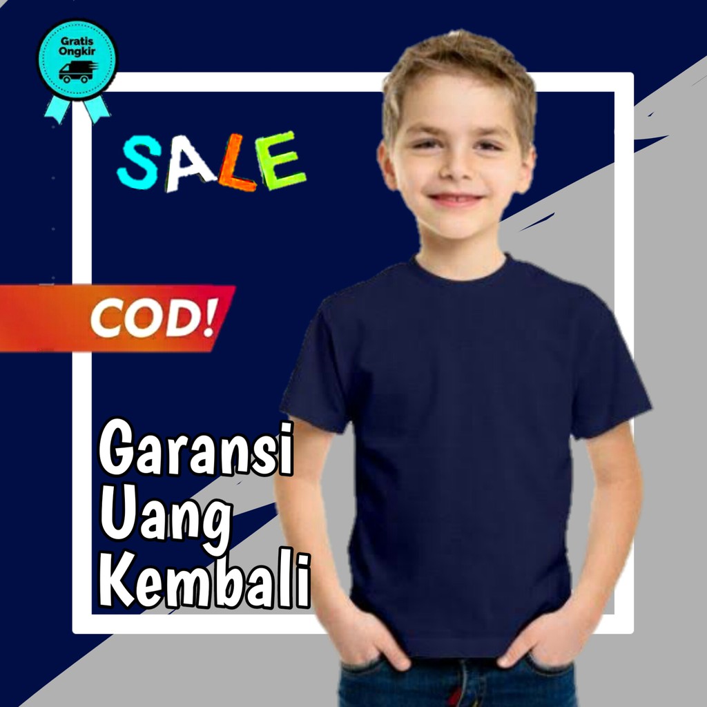 kaos polos anak laki umur 4 - 13 tahun baju anak laki laki kaos anak laki laki kaos anak polos KE135