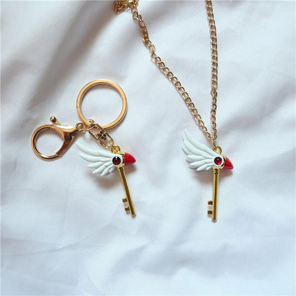 Needway   Tongkat Ajaib Kalung Sayap Manga Gantungan Kunci KINOMOTO SAKURA Anime Card Captor Alat Peraga Cosplay