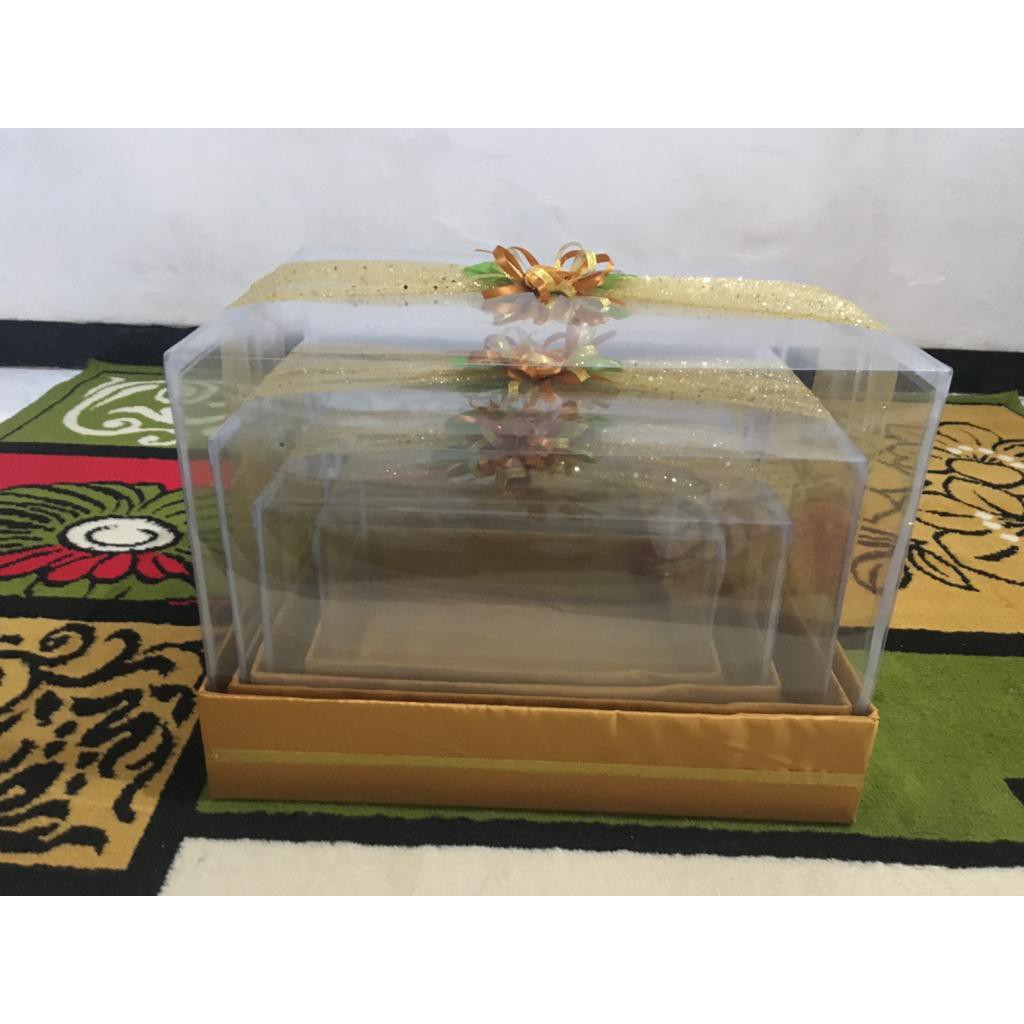 Tempat Hantaran Mika Tinggi 1 set isi 4 pcs flash sale murah diskon