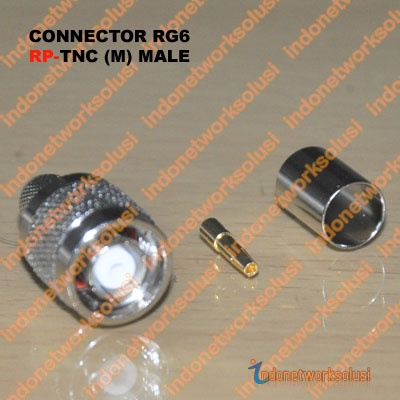 KONEKTOR CONNECTOR RG6 RP-TNC M (MALE)