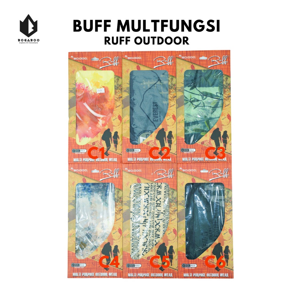 Bisa (COD) Ruff MultiFungsi Tanpa Sambungan - Buff - Masker Motor - Headwear - Scarf