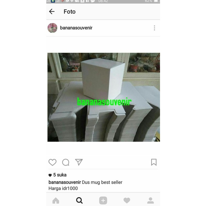 New Dus Mug Putih / Box Mug Berkualitas