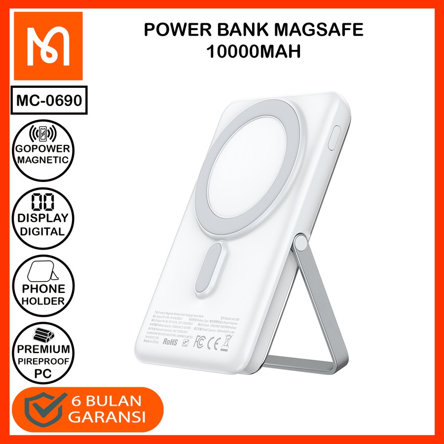 MCDODO POWERBANK MAGNETIC CHARGER IP Go Power Wireless Fast Charge 10000Mah