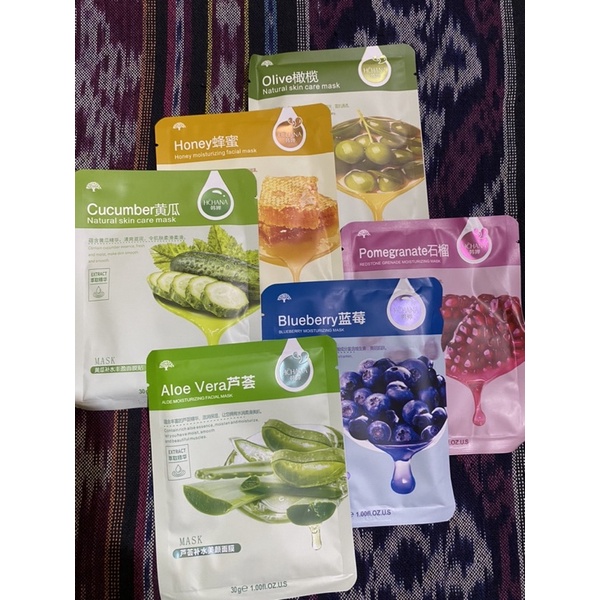 3 PCS / PAKET HEMAT SHEET MASK HCHANA, MASKER KECANTIKAN