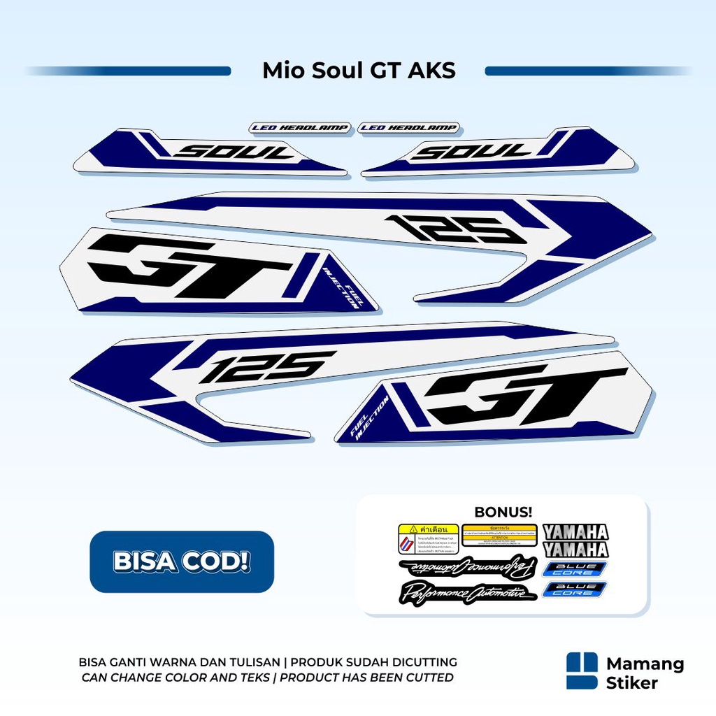 Striping Yamaha Mio Soul GT AKS 125 Variasi Original (6) 2015 2016 2017 2018 2019 2020 2021 LED Full