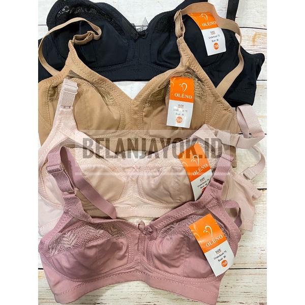 BH Oleno 010 Original Bra Oleno BH Tanpa Kawat Busa Tipis Kait 3 dan Kait 4