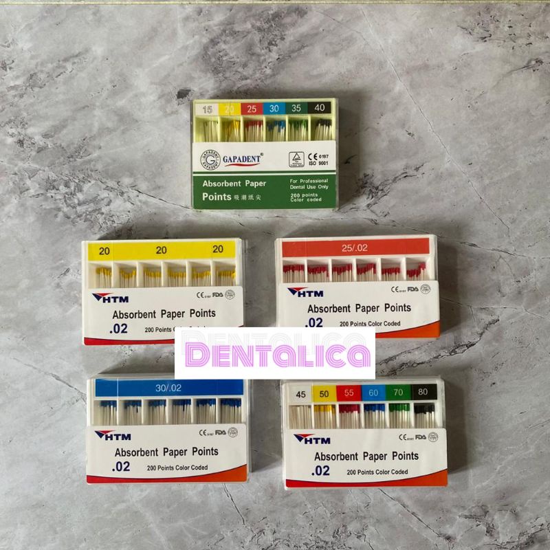 Absorbent paper point 15-40 20 30 40 45-80 gapadent metabiomed