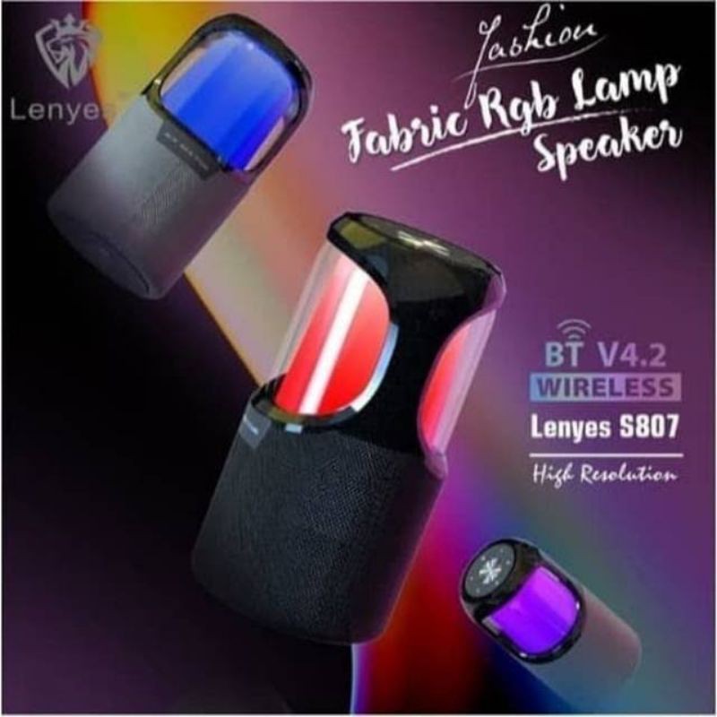 Lenyes Speaker Bluetooth Fabric RGB Lamp S807