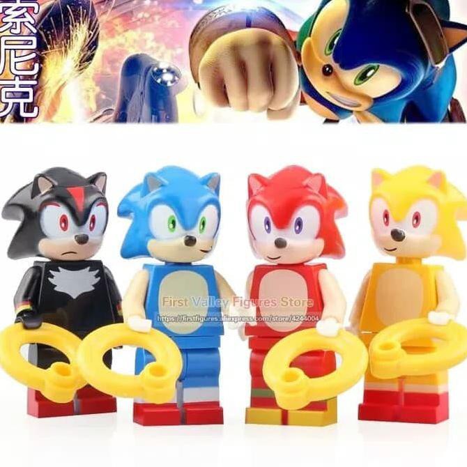 Lego Sonic Minifigure Movie 1 set isi 4 Karakter Bootleg