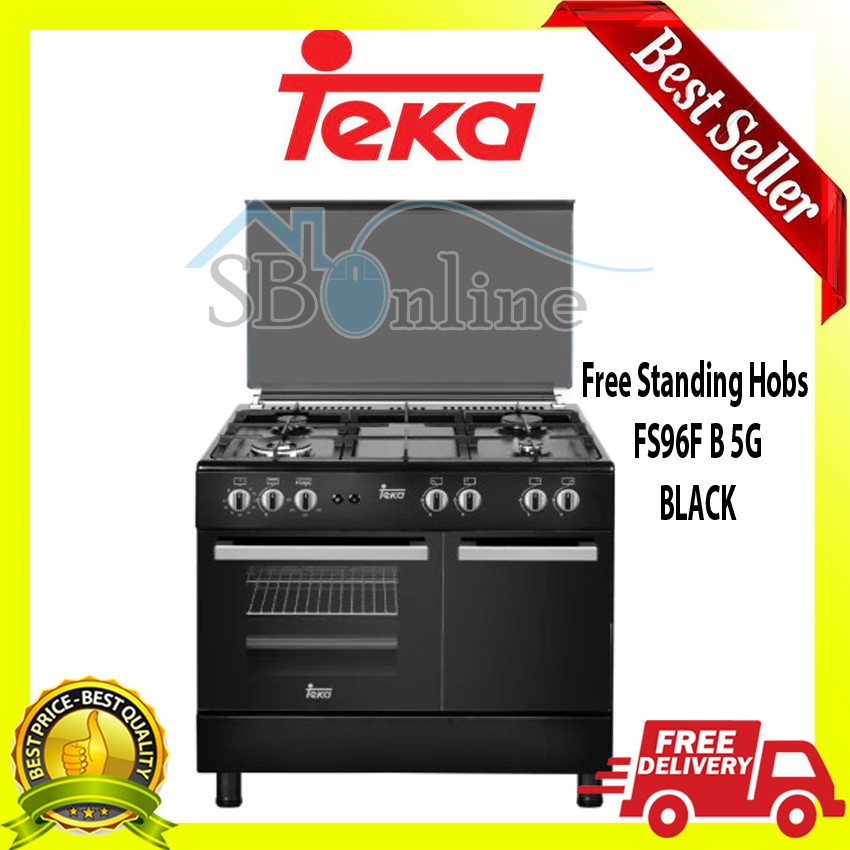 Kompor Free Standing Hobs TEKA - FS96F B 5G BLACK