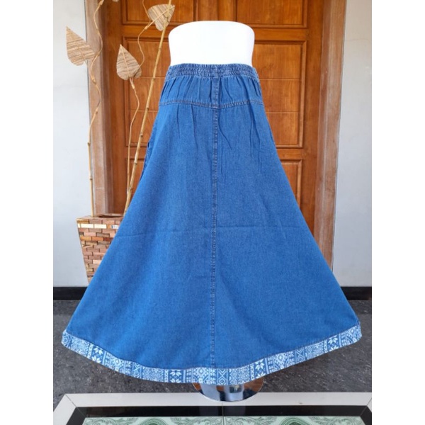 Rok Jeans Wanita / Rok Panjang Wanita / Rok Bordir / Rok Jeans Murah / Rok Cantik