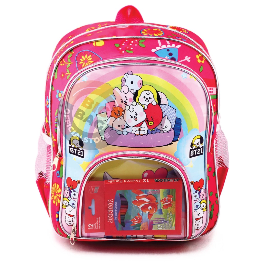 Tas Ransel Sekolah Anak CLEARLY TAS Idol Korea TAS ANAK Korea Pony LOL + FREE PENSIL WARNA TAS SEKOLAH TK / SD Tas Korea School Backpack Hits Terlaris Promo Diskon