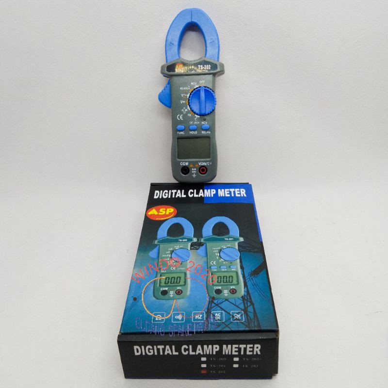 TANG AMPERE DIGITAL CLAMP METER TS-202+ | ALAT TEST / UKUR AMPER LISTRIK DAN KAPASITOR / CAPASITOR