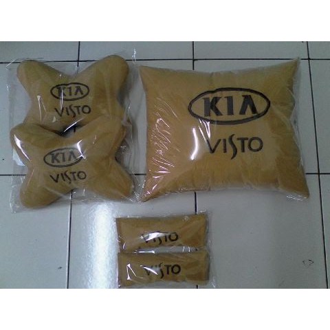 Bantal mobil KIA Visto aksesoris variasi headrest 3 in 1