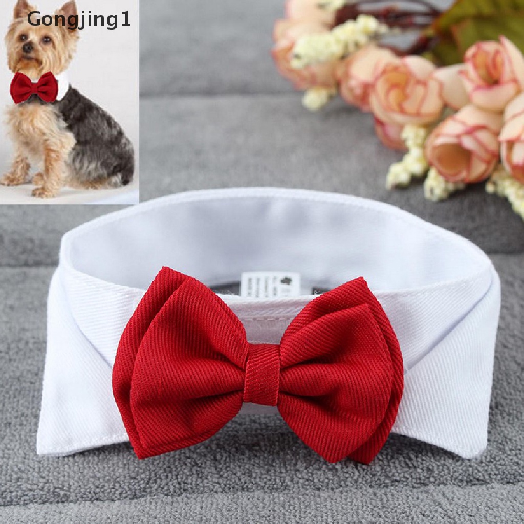 Gongjing1 Kalung Leher Bentuk Dasi Kupu-Kupu Adjustable Untuk Anjing / Kucing Kecil / Medium