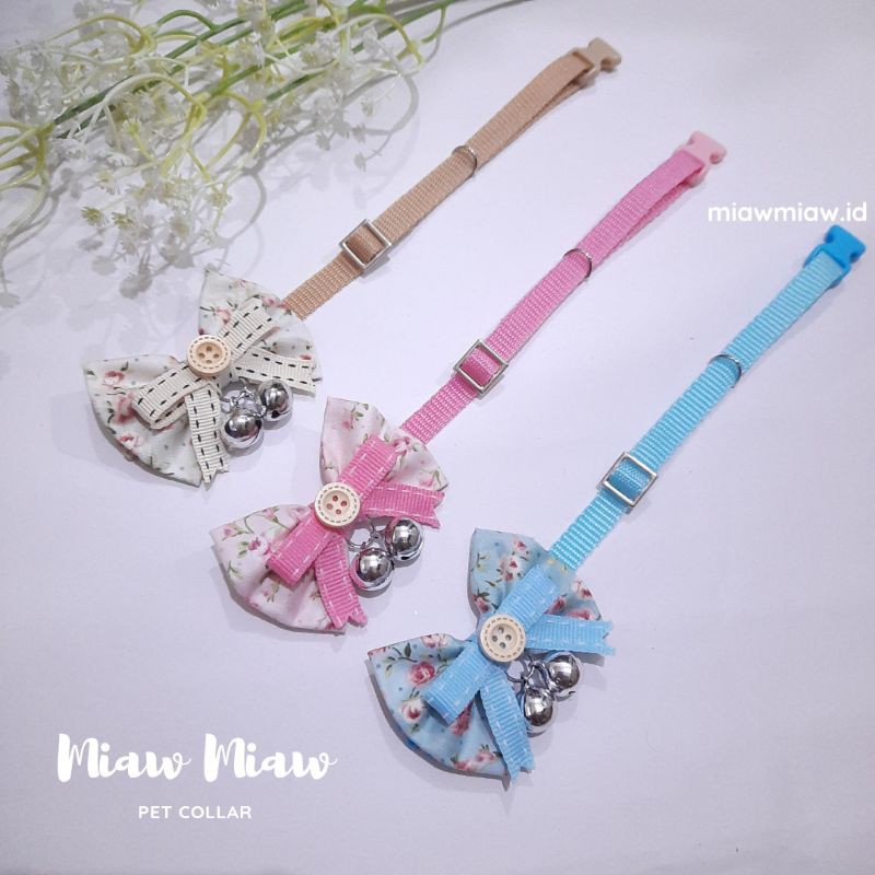 Kalung Kucing Pita Lonceng Vintage Style by Miaw Miaw