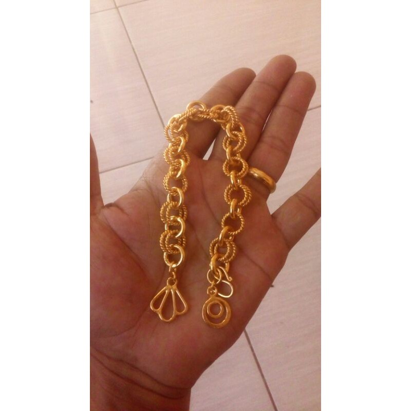 gelang lapis emas  999