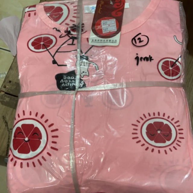 JC- Stelan Tidur  Import 3/4 Free pouch / Stelan wanita terbaru / Piyama wanita HP