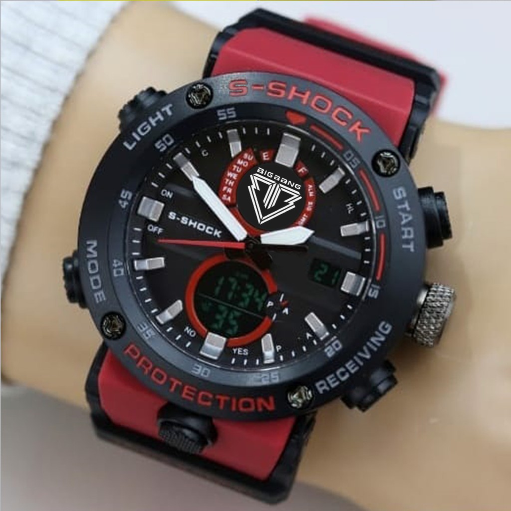 (EXCLUSIVE) Jam Tangan BIGBANG Double Time - Tali Merah