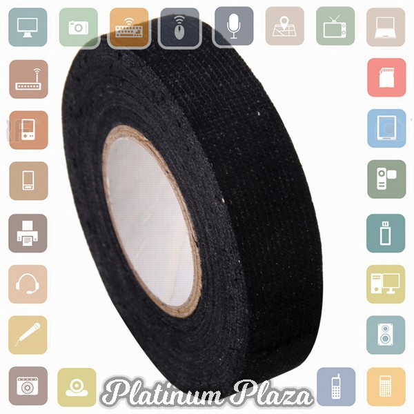 Mayitr AG Lakban Kabel Listrik Adhesive Cloth Wiring Tape 19mm - BI02980 - Black`28IDW5-