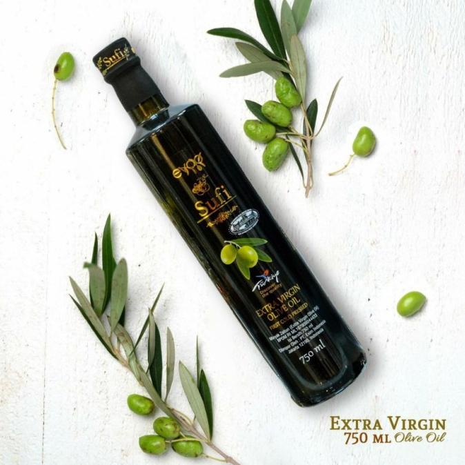 

BISA BAYAR DITEMPAT MINYAK ZAITUN EXTRA VIRGIN OLIVE OIL (EVOO) SUFI KEMASAN 750 ml MURAH