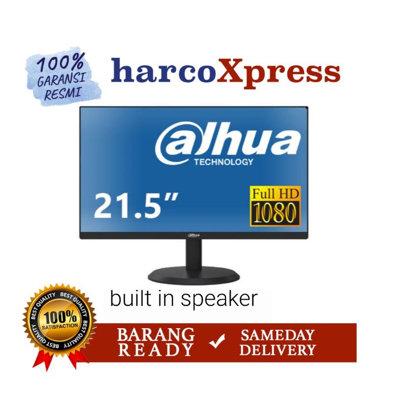 Monitor LED Dahua DHI-LM22-B200 22inch FHD built in speaker hdmi vga | LM20 A200 19.5&quot; LM22