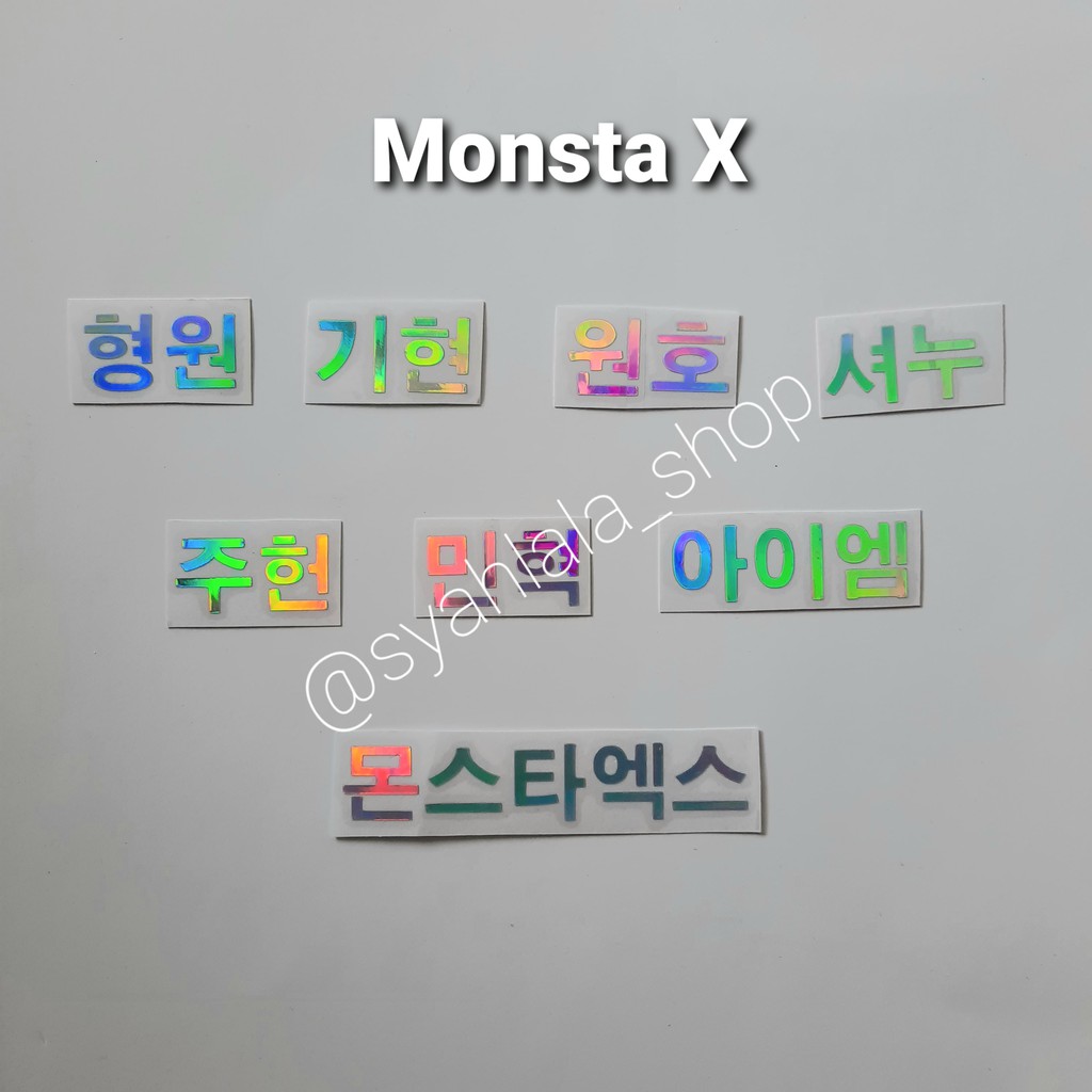  STIKER  HOLOGRAM  MONSTA X KPOP STIKER  HOLO MONSTA X PART 