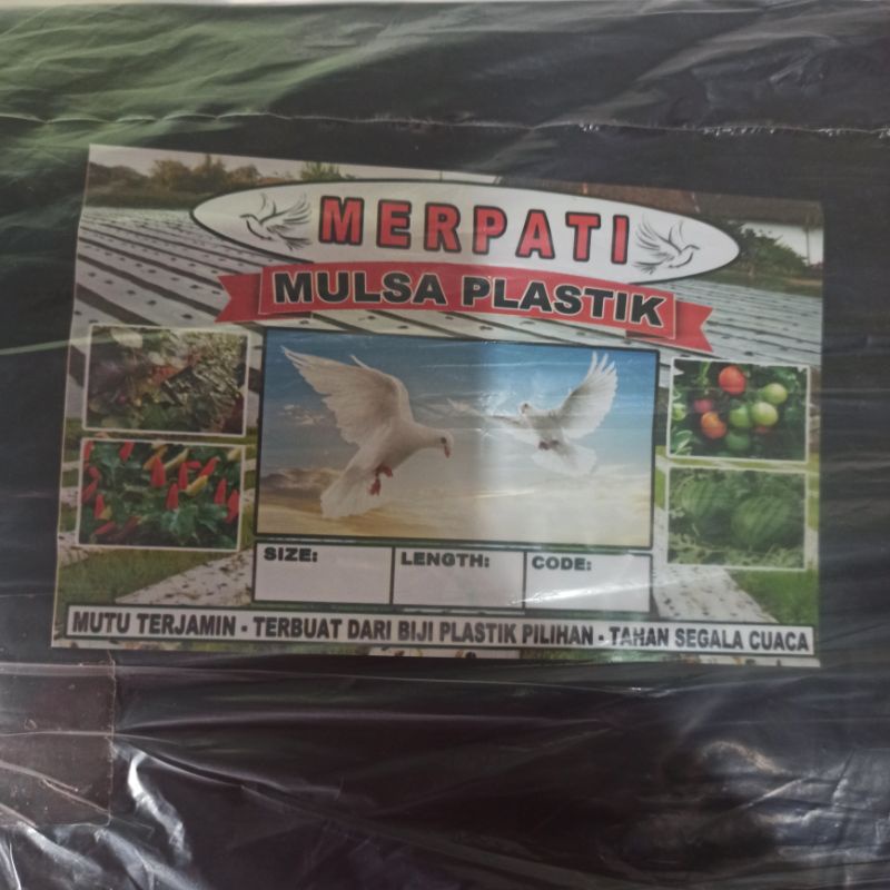 PLASTIK MULSA HITAM PERAK LEBAR 120 CM PANJANG 25 M BERAT 1 KG