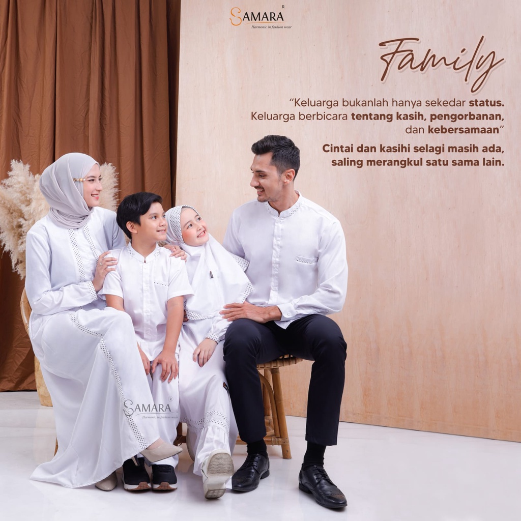 SARIMBIT HARI RAYA IDUL ADHA/SARIMBIT KELUARGA/SERAGAM KELUARGA/SARIMBIT PUTIH/SARIMBIT SAMARA/SARIM