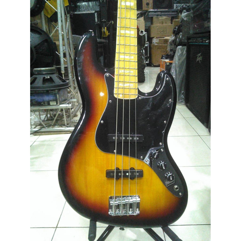 bass squier jazz bass v modif 77 3ts black