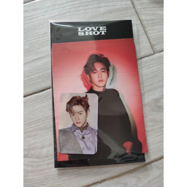 EXO Suho Junmyeon Loveshot Love shot standee hologram holo set photocard pc official