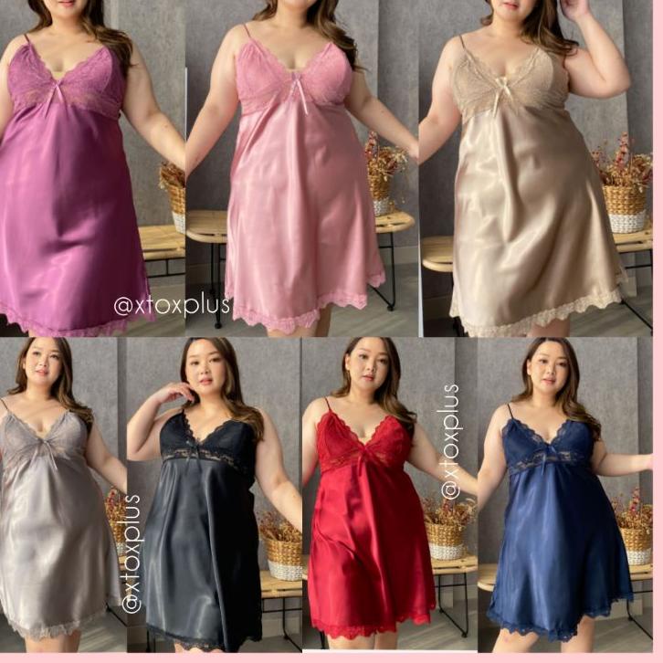Dijamin Miring harga.. BIGSIZE ● XTOXPLUS - lingerie dress jumbo baju tidur seksi