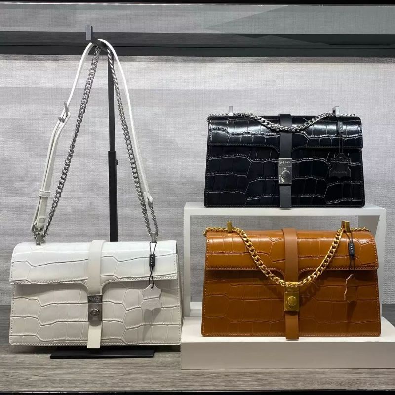 8.8 SALE | PDRO Leather Croc-Effect Shoulder Bag