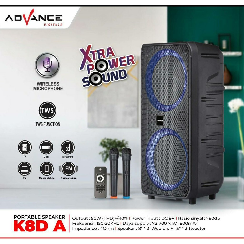 (PENGIRIMAN KHUSUS JNT/JNE/EKSPEDISI) Speaker Portable Advance-Speaker Meeting K8DA