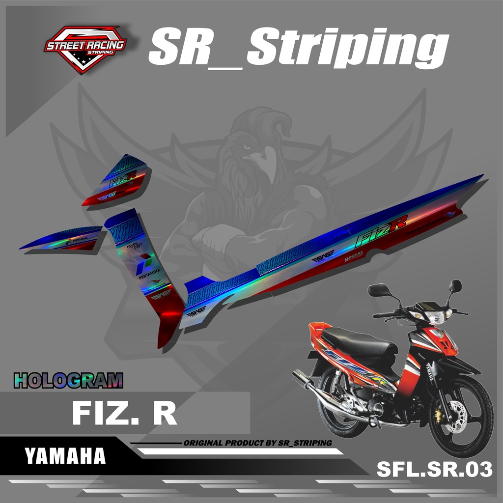 Striping Sticker Fiz R Variasi ( HOLOGRAM ) Stiker Fiz R / Variasi Yamaha Fiz R Elegan Mandalika - B