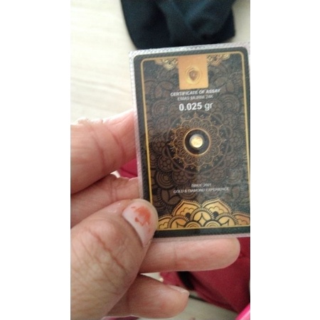 emas murni 0.025 gr