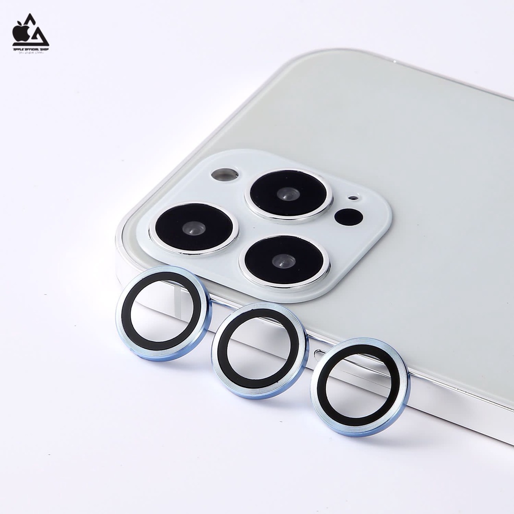 Metal Ring Lens Kamera iPhone 13 13 Pro 13 Pro Max Mini 12 12 PRO 12 PRO MAX Mini 11 11 PRO MAX Tempered Glass Camera Pelindung Lensa Camera