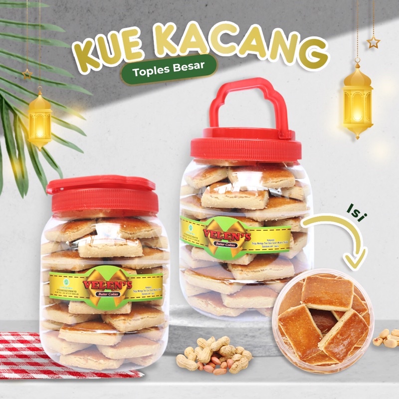 

Kue Kacang Velen's Butter Cookies (Toples Besar 1 kg)