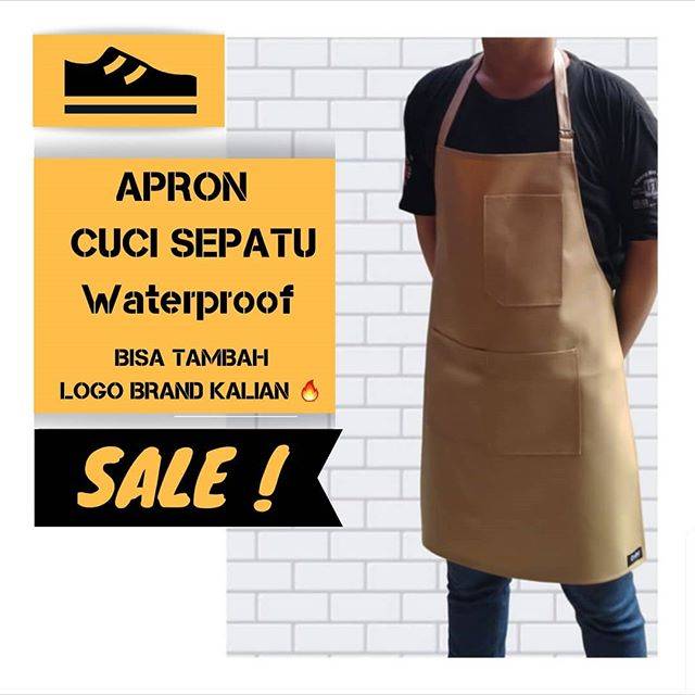 Apron Cuci Sepatu bahan kulit anti air