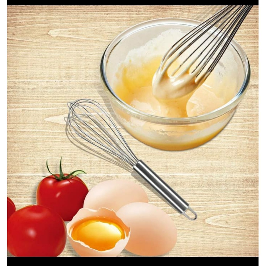 PREMIUM Egg Whisk Beater balloon 10" 25 Cm PENGOCOK TELUR  FULL STAINLESS STELL