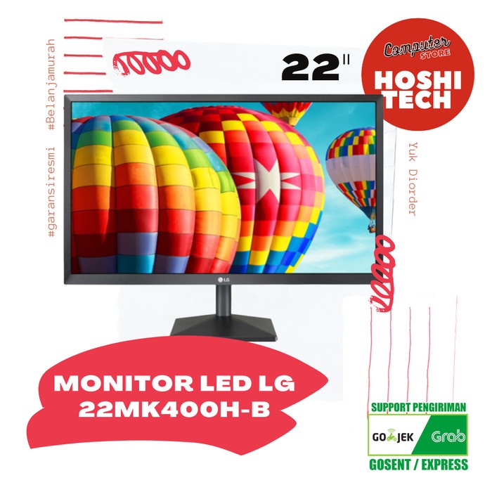 MONITOR LED LG 22MK400H-B LG 22MN430 1MS 75HZ GAMING FULL HD 22 INCH RESMI