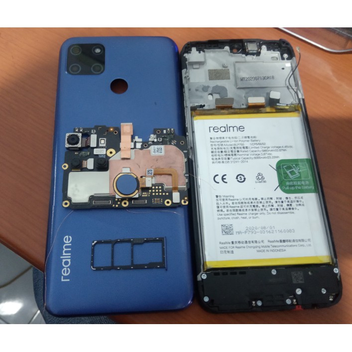 LCD original realme C15 copotan tested