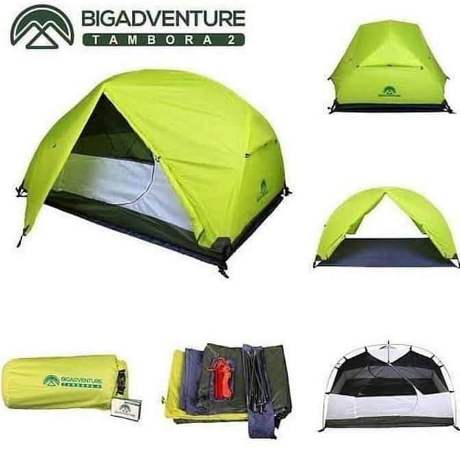 Tenda Big Adventure Tambora 2 Orang Camping Outdoor Hiking Dome Tent